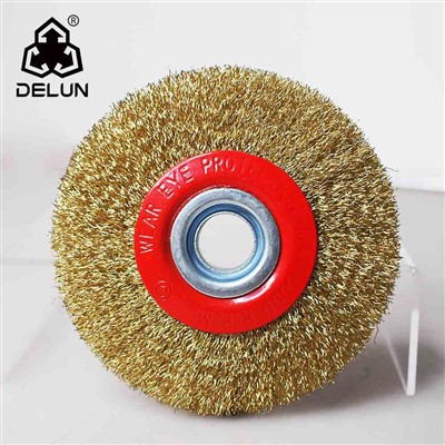 Escova de aço para roda de fio de aço plano frisado